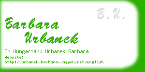 barbara urbanek business card